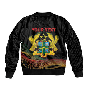 Personalized Ghana Black History Month Bomber Jacket Live It Learn It Make It - African Pride