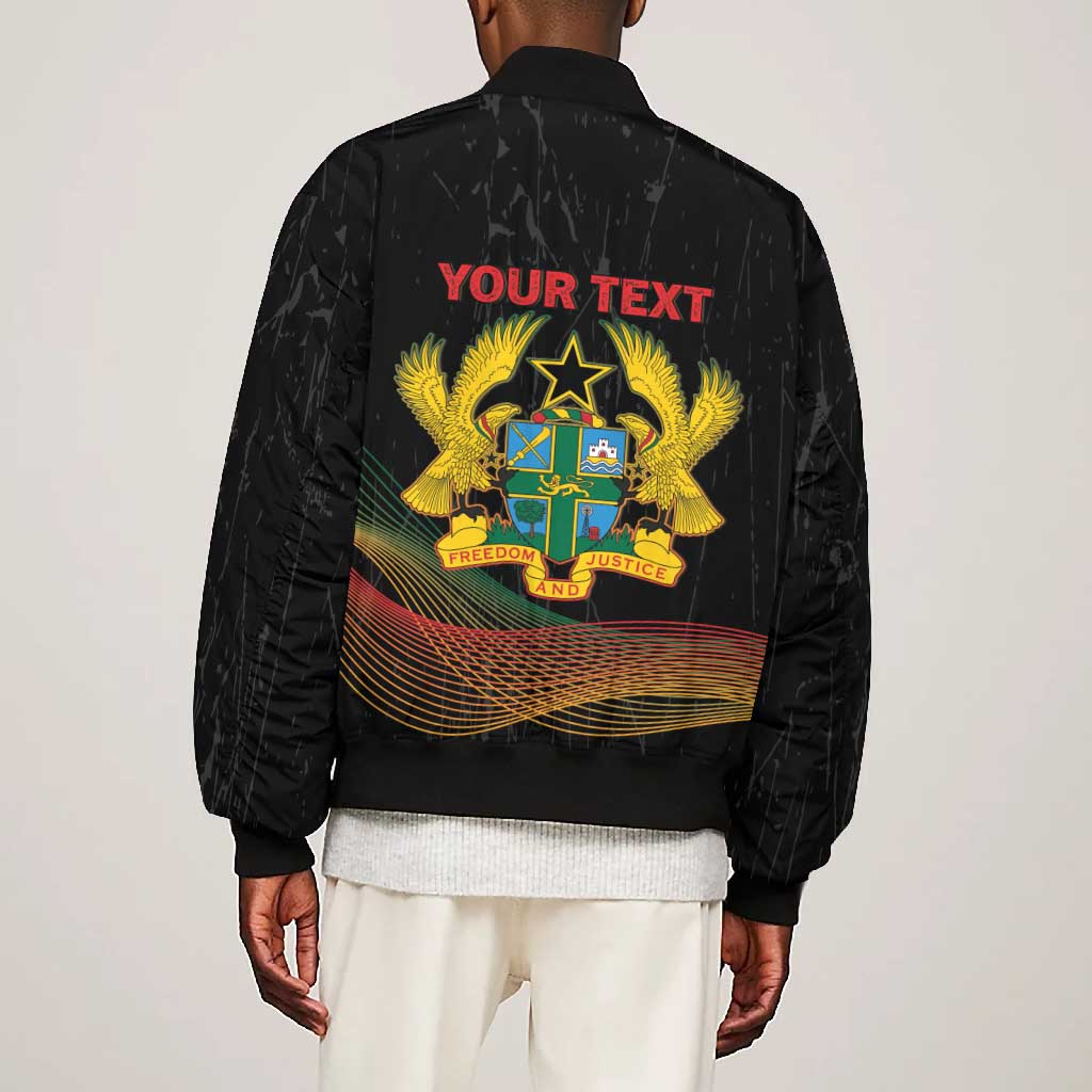 Personalized Ghana Black History Month Bomber Jacket Live It Learn It Make It - African Pride