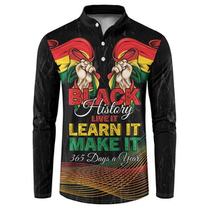 Personalized Ghana Black History Month Button Sweatshirt Live It Learn It Make It