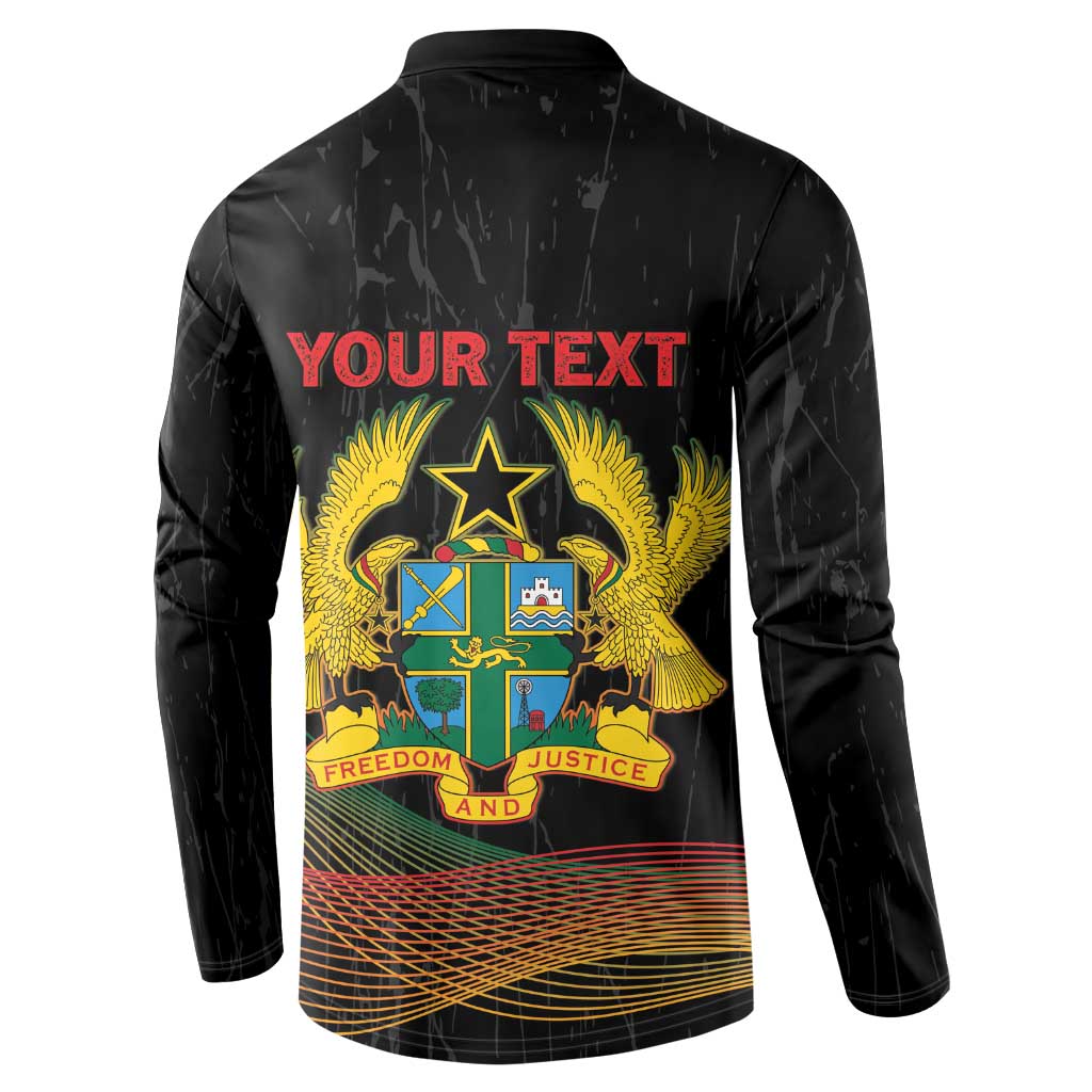 Personalized Ghana Black History Month Button Sweatshirt Live It Learn It Make It