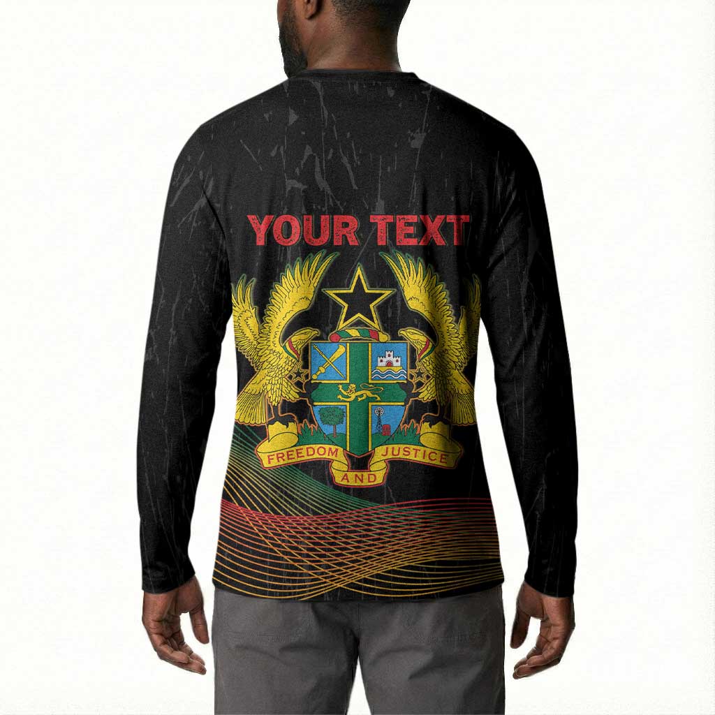Personalized Ghana Black History Month Button Sweatshirt Live It Learn It Make It