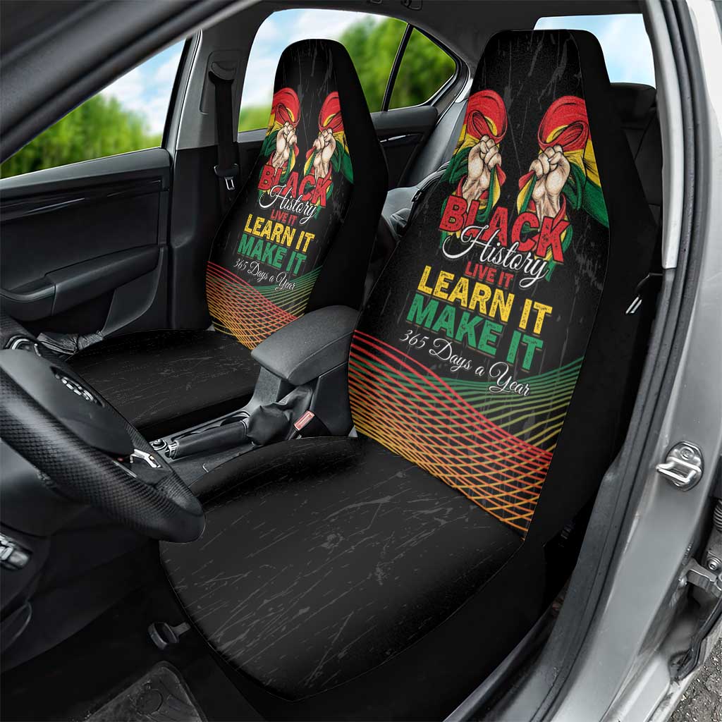 Ghana Black History Month Car Seat Cover Live It Learn It Make It - African Pride