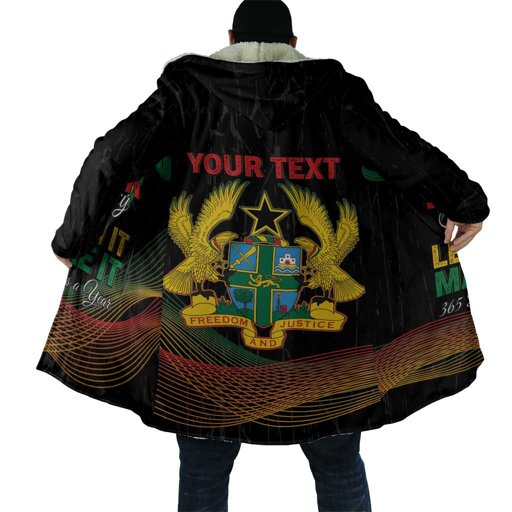 Personalized Ghana Black History Month Cloak Live It Learn It Make It - African Pride