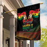Ghana Black History Month Garden Flag Live It Learn It Make It - African Pride