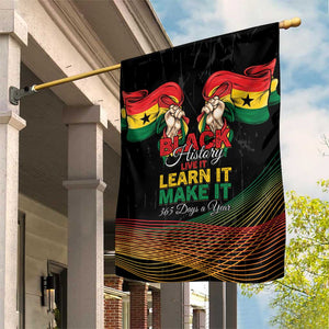 Ghana Black History Month Garden Flag Live It Learn It Make It - African Pride