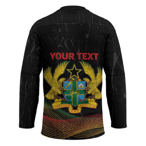Personalized Ghana Black History Month Hockey Jersey Live It Learn It Make It - African Pride