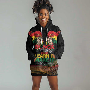 Personalized Ghana Black History Month Hoodie Dress Live It Learn It Make It - African Pride