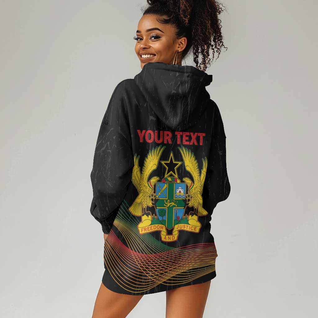Personalized Ghana Black History Month Hoodie Dress Live It Learn It Make It - African Pride