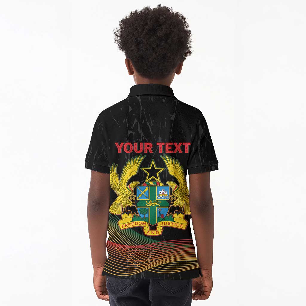 Personalized Ghana Black History Month Kid Polo Shirt Live It Learn It Make It - African Pride