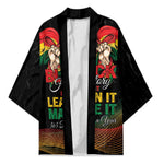 Personalized Ghana Black History Month Kimono Live It Learn It Make It - African Pride