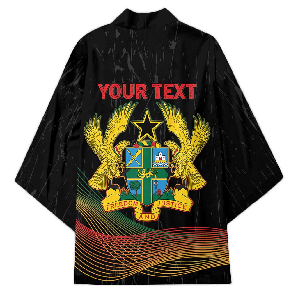 Personalized Ghana Black History Month Kimono Live It Learn It Make It - African Pride