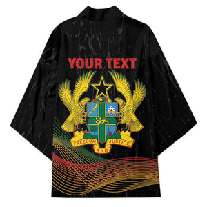 Personalized Ghana Black History Month Kimono Live It Learn It Make It - African Pride