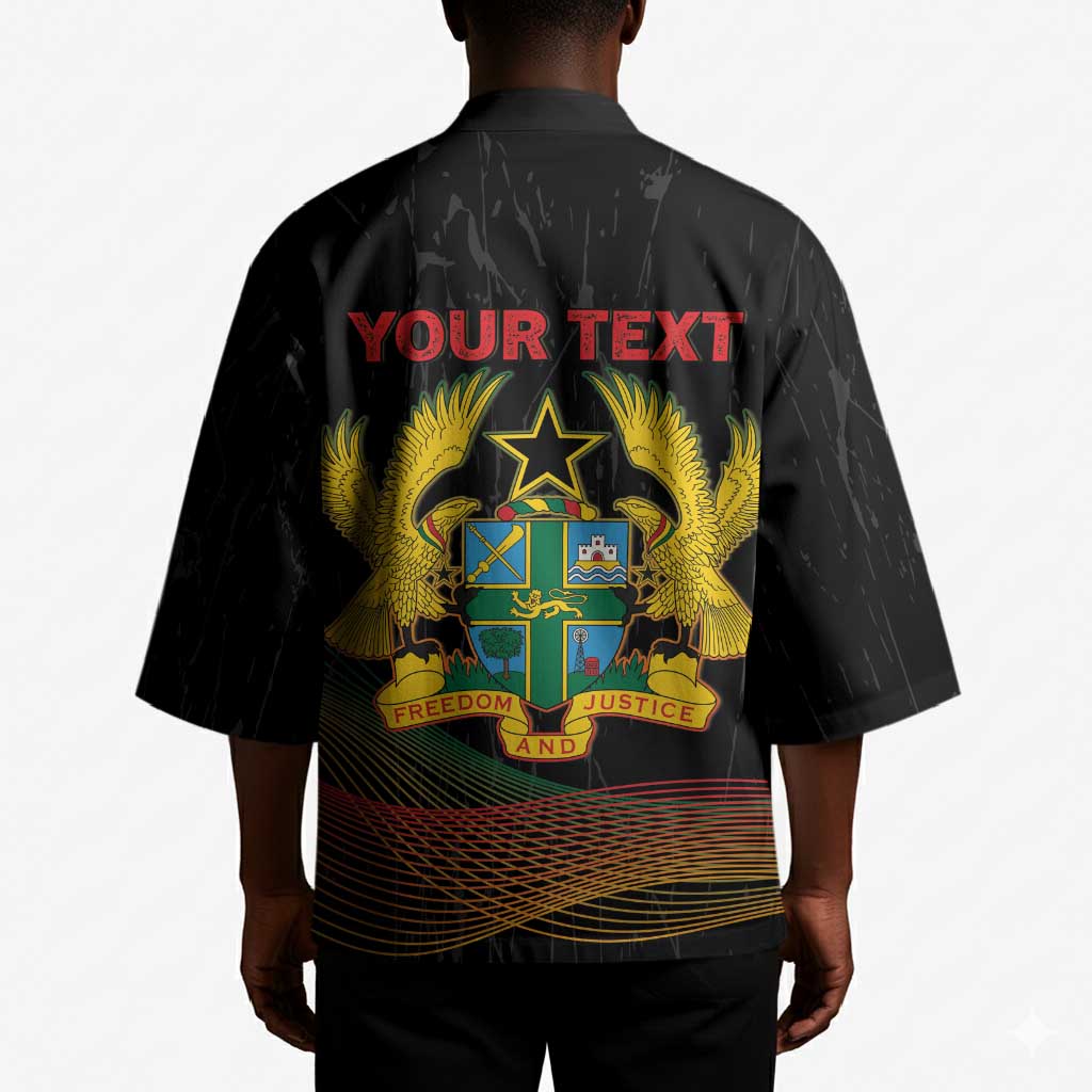 Personalized Ghana Black History Month Kimono Live It Learn It Make It - African Pride