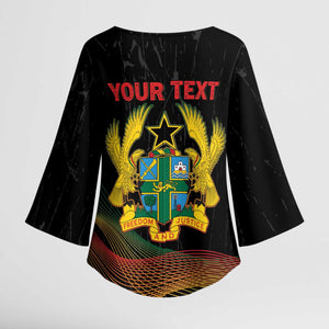 Personalized Ghana Black History Month Kimono Sleeve Blouse Live It Learn It Make It - African Pride