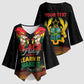 Personalized Ghana Black History Month Kimono Sleeve Blouse Live It Learn It Make It - African Pride