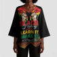 Personalized Ghana Black History Month Kimono Sleeve Blouse Live It Learn It Make It - African Pride