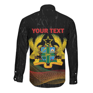 Personalized Ghana Black History Month Long Sleeve Button Shirt Live It Learn It Make It - African Pride