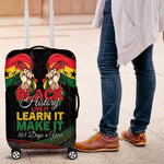 Ghana Black History Month Luggage Cover Live It Learn It Make It - African Pride