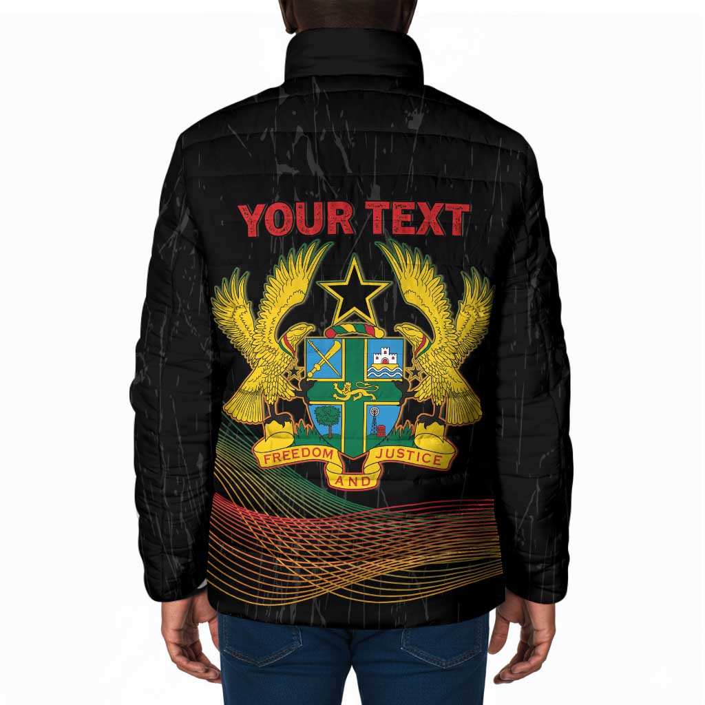 Personalized Ghana Black History Month Padded Jacket Live It Learn It Make It - African Pride