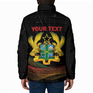 Personalized Ghana Black History Month Padded Jacket Live It Learn It Make It - African Pride