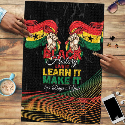 Ghana Black History Month Puzzle Live It Learn It Make It - African Pride