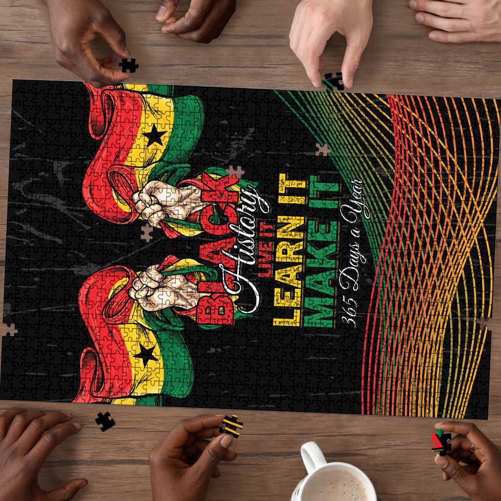 Ghana Black History Month Puzzle Live It Learn It Make It - African Pride