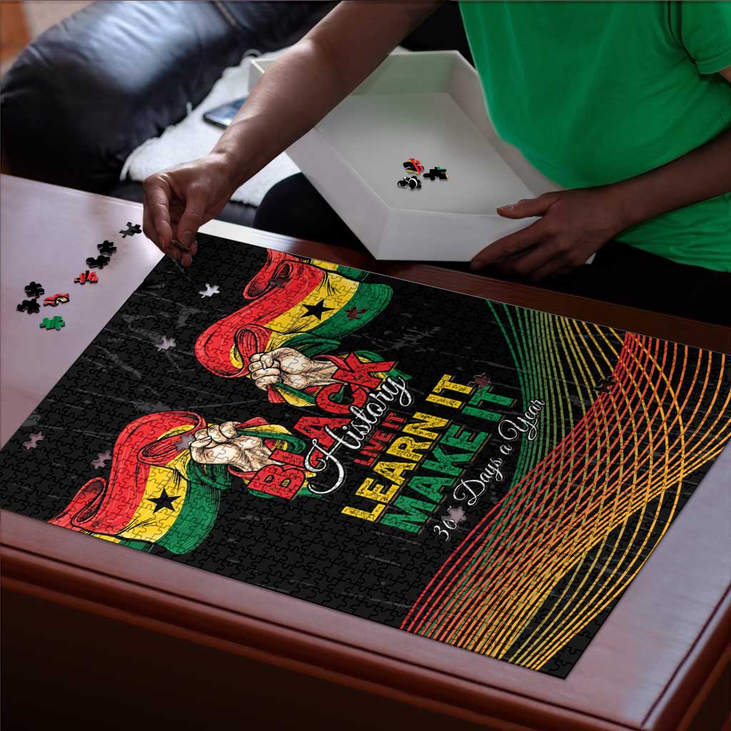 Ghana Black History Month Puzzle Live It Learn It Make It - African Pride