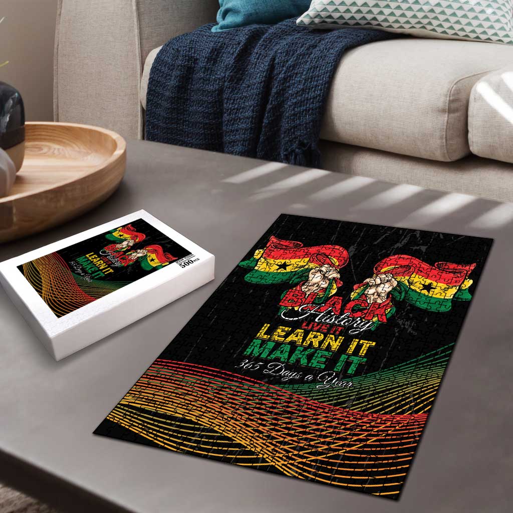 Ghana Black History Month Puzzle Live It Learn It Make It - African Pride