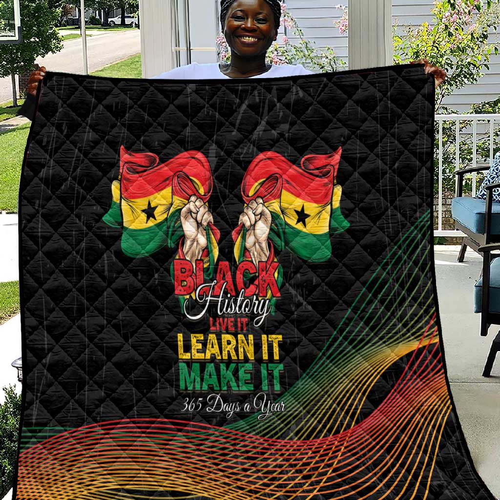 Ghana Black History Month Quilt Live It Learn It Make It - African Pride