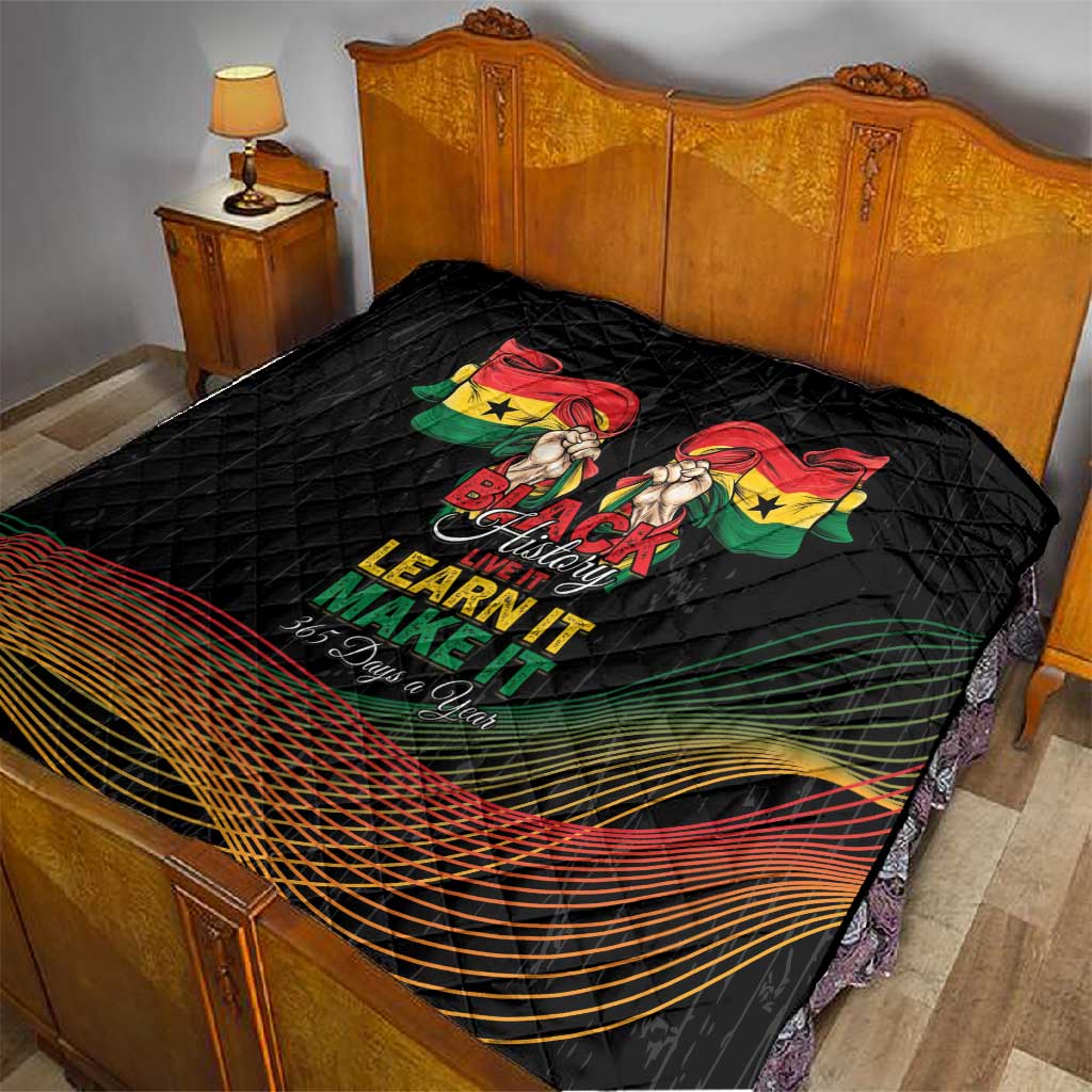 Ghana Black History Month Quilt Live It Learn It Make It - African Pride