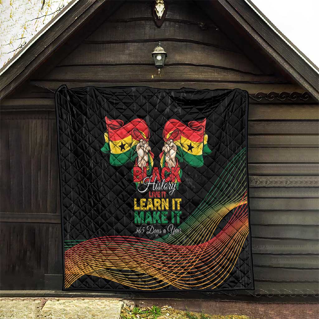 Ghana Black History Month Quilt Live It Learn It Make It - African Pride