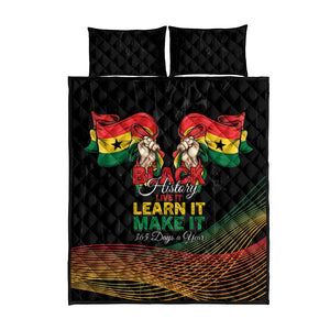 Ghana Black History Month Quilt Bed Set Live It Learn It Make It - African Pride