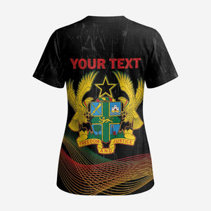 Personalized Ghana Black History Month Scrub Top Live It Learn It Make It - African Pride