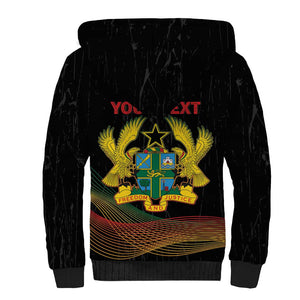 Personalized Ghana Black History Month Sherpa Hoodie Live It Learn It Make It - African Pride