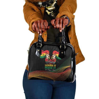Ghana Black History Month Shoulder Handbag Live It Learn It Make It - African Pride