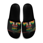 Ghana Black History Month Slide Sandals Live It Learn It Make It - African Pride