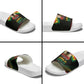 Ghana Black History Month Slide Sandals Live It Learn It Make It - African Pride