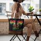 Ghana Black History Month Tote Bag Live It Learn It Make It - African Pride