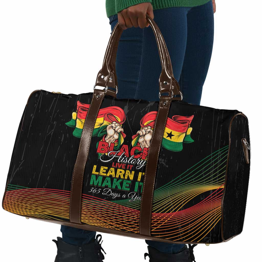 Ghana Black History Month Travel Bag Live It Learn It Make It - African Pride