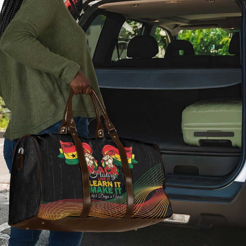 Ghana Black History Month Travel Bag Live It Learn It Make It - African Pride