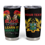 Personalized Ghana Black History Month Tumbler Cup Live It Learn It Make It - African Pride