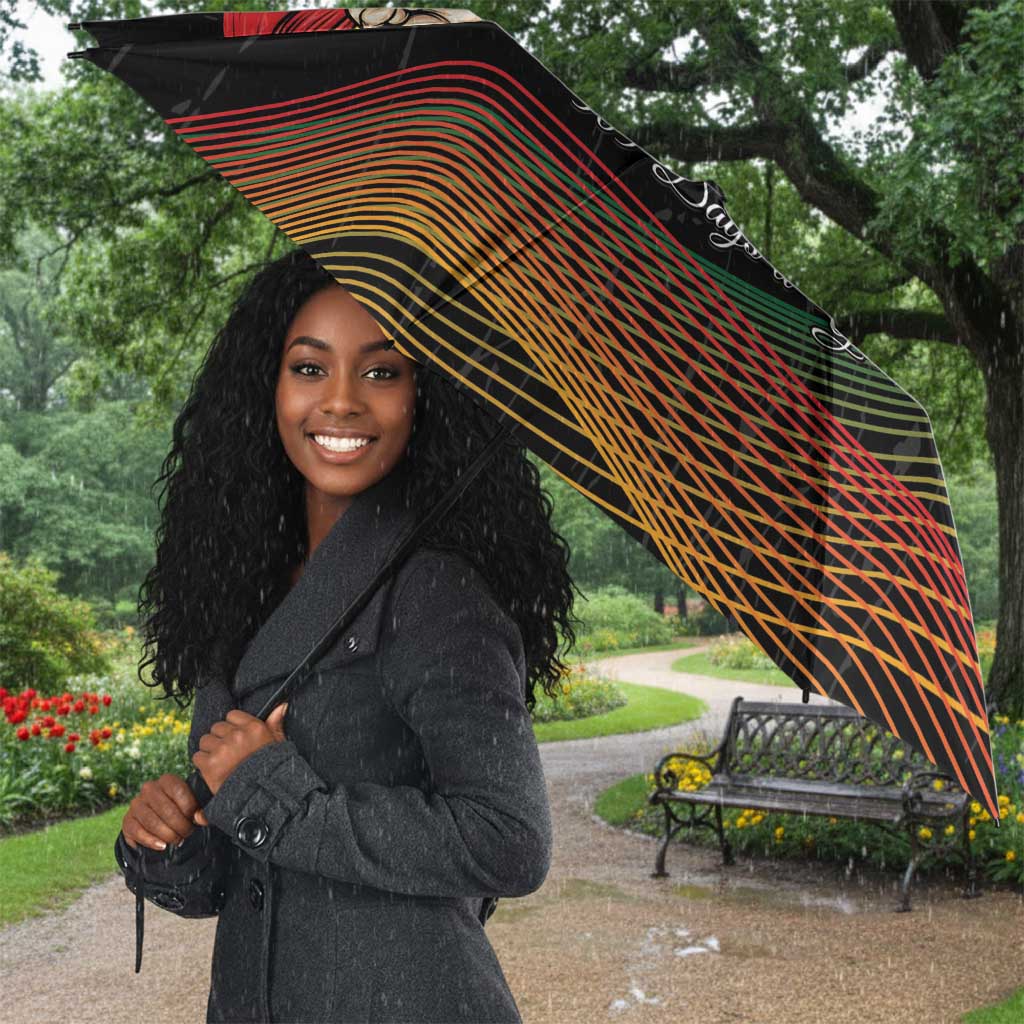 Ghana Black History Month Umbrella Live It Learn It Make It - African Pride
