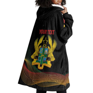 Personalized Ghana Black History Month Wearable Blanket Hoodie Live It Learn It Make It - African Pride