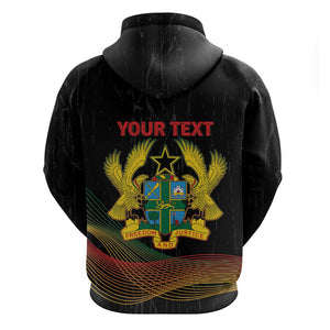 Personalized Ghana Black History Month Zip Hoodie Live It Learn It Make It - African Pride