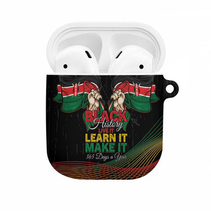 Kenya Black History Month AirPods Case Live It Learn It Make It - African Pride
