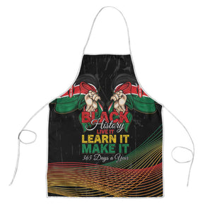 Kenya Black History Month Apron Live It Learn It Make It - African Pride