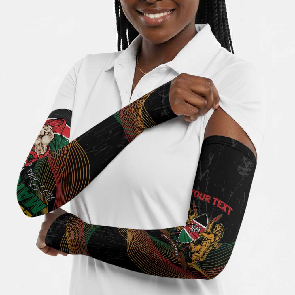 Personalized Kenya Black History Month Arm Sleeves Live It Learn It Make It - African Pride