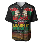 Personalized Kenya Black History Month Baseball Jersey Live It Learn It Make It - African Pride