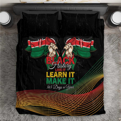 Kenya Black History Month Bedding Set Live It Learn It Make It - African Pride