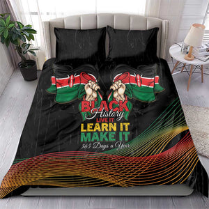 Kenya Black History Month Bedding Set Live It Learn It Make It - African Pride